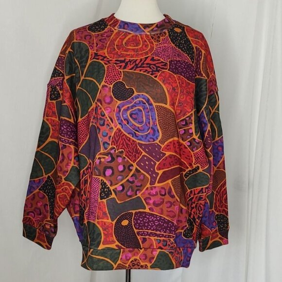 FARM Rio Sweatshirt S Hideen Animals Beaded Balls ASO TV Colorful Pullover - Picture 5 of 15